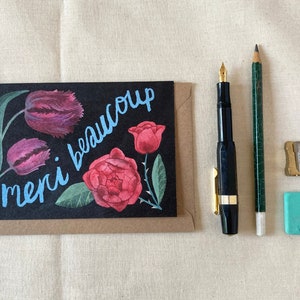 Thank You Card, 'Merci Beaucoup'