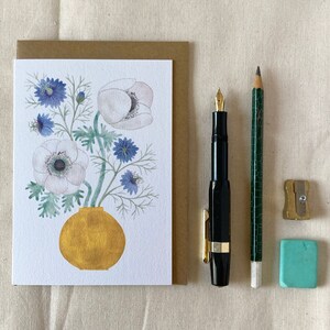 Wenskaart, 'Anemonen, liefde-in-de-mist'