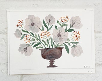 Watercolour painting, 'Flower Arrangement'