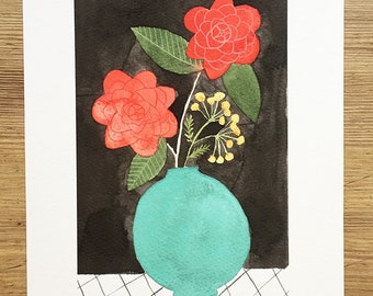 Giclée print, 'Camellia, Tansy'