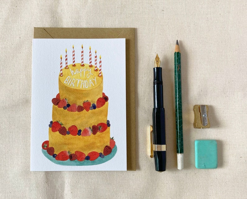 Birthday Card, 'Birthday Cake'