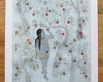Giclée print, 'Aphrodite in her Enchanted Grove'