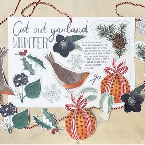 Winter garland cut-out