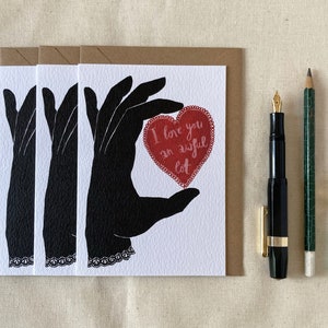 Greetings Card, 'Love You a Lot' Pack of 4