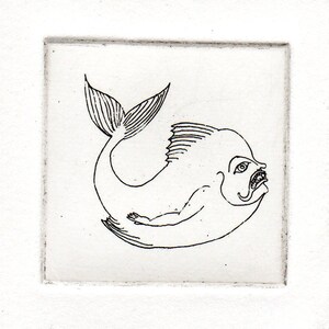 Etching, &#39;The Majestic Merfolk&#39;
