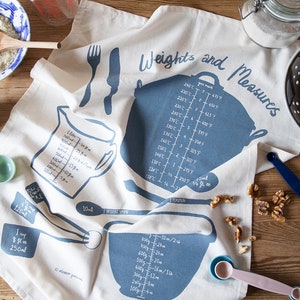 Tea Towel, &#39;Weights & Measures&#39;