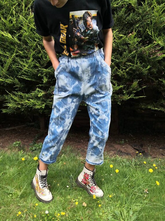 Acidbees Acid Wash Studded Jeans 