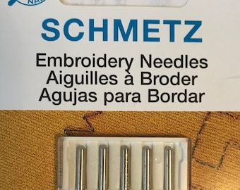 Schmetz Embroidery Sewing Machine Needles, Assorted Sizes