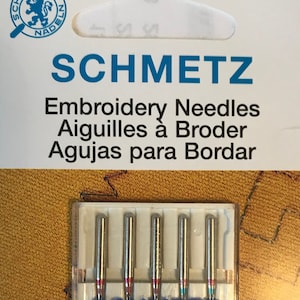 Schmetz Embroidery Sewing Machine Needles, Assorted Sizes