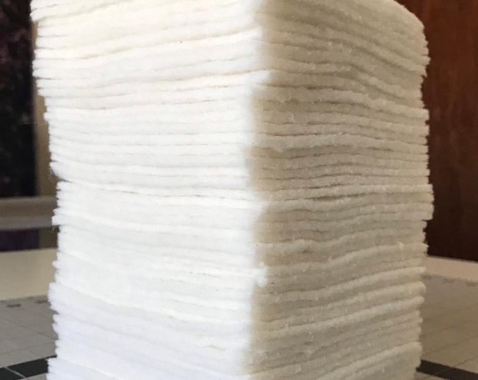 Set of 50 6.5 Precut Quilt Batting Squares Rag Etsy