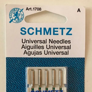 Schmetz Universal Sewing Machine Needles, Assorted Sizes
