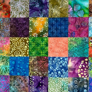 Handmade Batik Unfinished Quilt Top, Multi-Color, 36 x 45, Pieced Quilt Top image 10