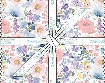 House of Blooms 10" Squares Layer Cake Fabric Bundle, 42 Precut Quilting Fabric Squares, Camelot Fabrics