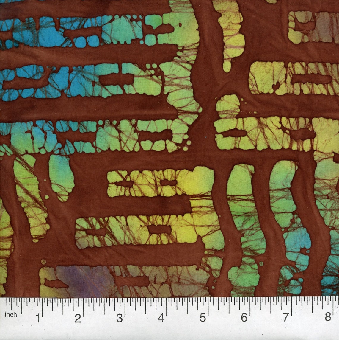 Brown Batik Fabric By The Yard Cotton Quilting Fabric Etsy