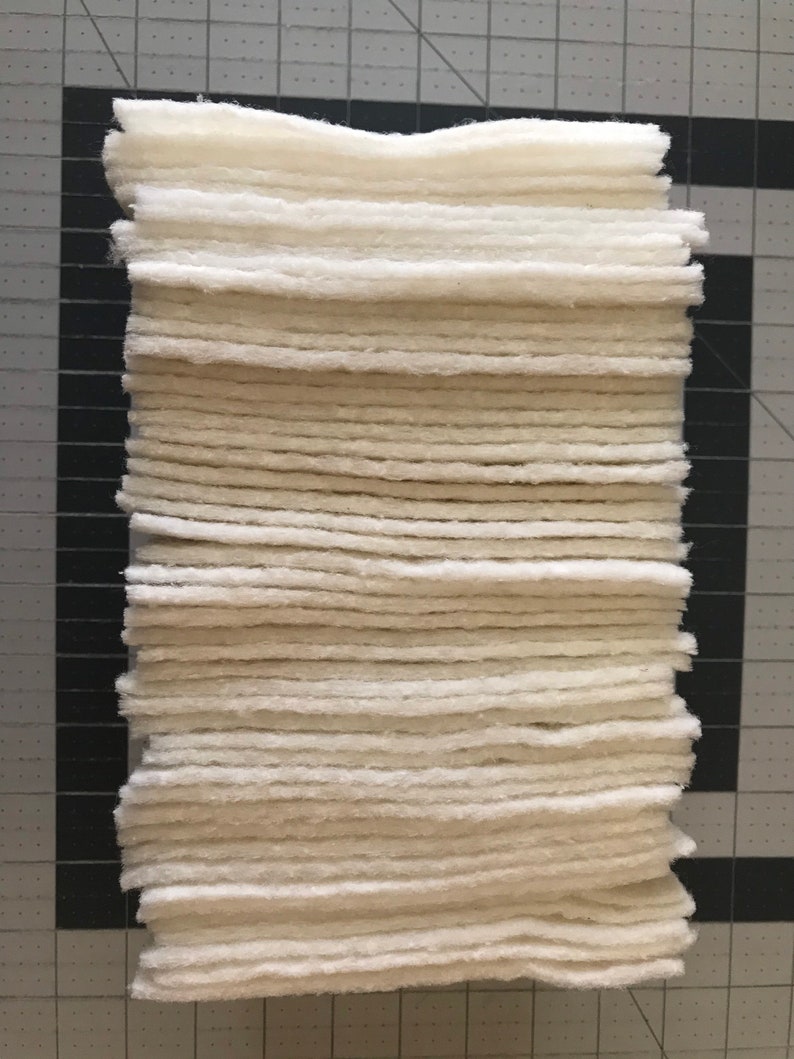 Set of 50 5 Precut Quilt Batting Squares Rag Quilts Etsy