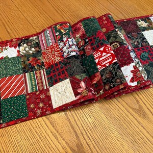 Handmade Christmas Runner, Christmas Decor, 12 x 60, Quilted Table Runner image 7