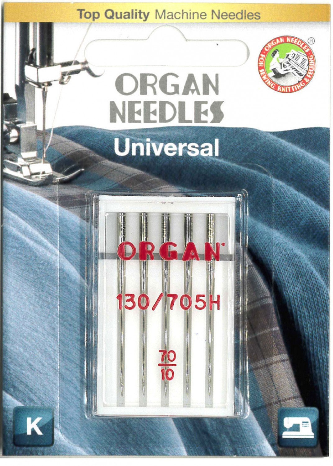5 Pk. Size 10 Organ Home Sewing Machine Needles Universal 