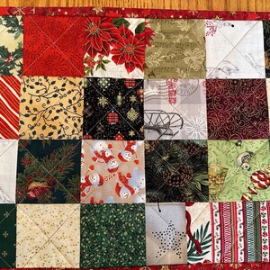 Christmas Quilted Table Runner, Handmade, 12 x 60, Table Topper image 7