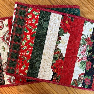 Handmade Quilted Christmas Table Runner - Holiday Centerpiece Mat for Kitchen & Dining Decor (12x48 inches)