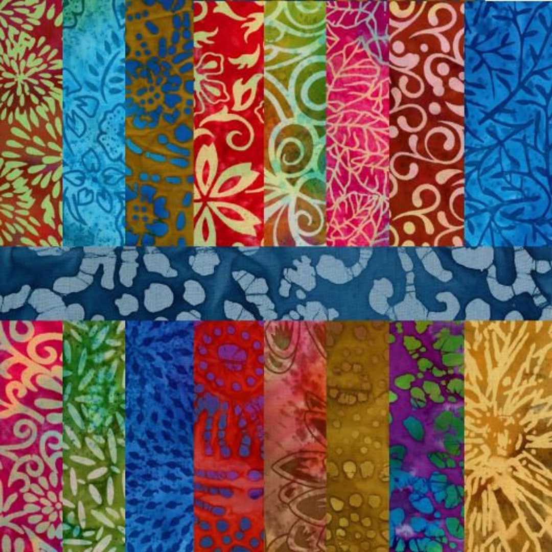 34 2.5 Batik Jelly Roll Fabric Strips Cotton Quilting - Etsy