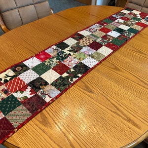 Handmade Christmas Runner, Christmas Decor, 12" x 60", Holiday Table Runner