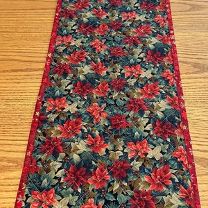 Handmade Christmas Runner, Christmas Decor, 12" x 60", Holiday Table Runner