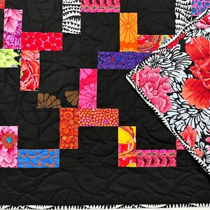 Modern Lap Quilt, 53 x 66, Kaffe Fassett Fabrics, Handmade Quilts For Sale image 5