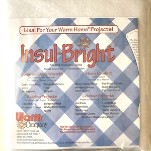 1/2 Yard x 45" Insul-Bright Needle Punched Insulated Batting for Pot Holders