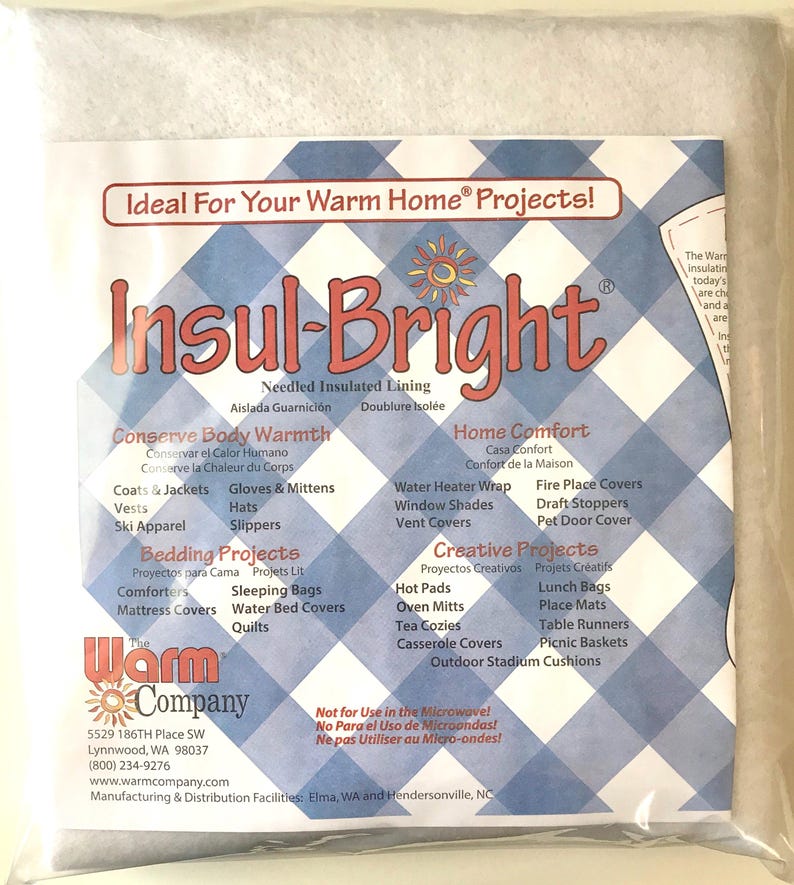 1/2 Yard x 45" Insul-Bright Needle Punched Insulated Batting for Pot Holders