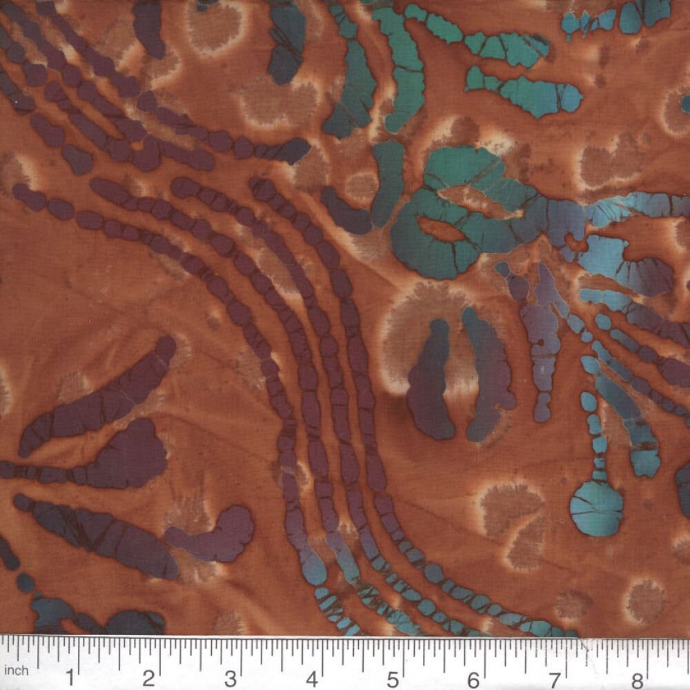 Brown Batik Fabric By The Yard Cotton Quilting Fabric Etsy