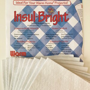 Twenty ~ 10" Squares Insul-Bright Insulated Batting Precut Squares for Pot Holders