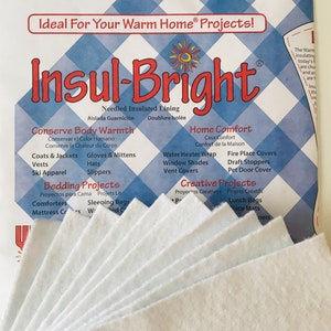 Twenty ~ 8" Squares Insul-Bright Insulated Batting Precut Squares for Pot Holders