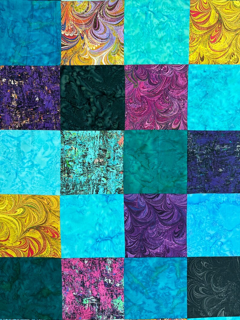 Handmade Quilt Top, Multi-Color, 36 x 45, Crib Size, Patchwork Quilt, Ready to Finish, Quilts for Sale image 8