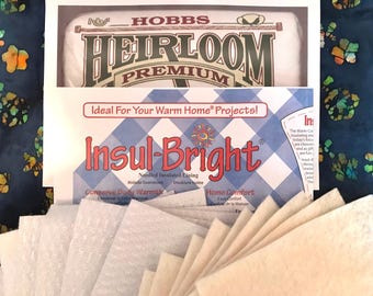 9" Potholder Batting Squares DIY Kit 10 ea. Hobbs Batting & Insul-Bright
