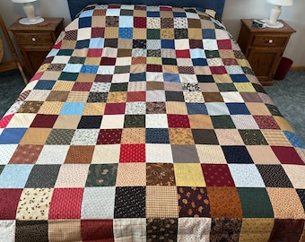 Queen Size Quilt Top, 72" x 85", Unfinished Quilt Top