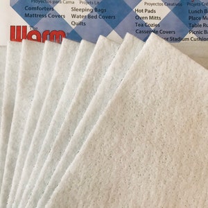 Twenty ~ 10" Squares Insul-Bright Insulated Batting Precut Squares for Pot Holders