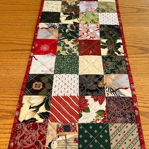 Handmade Christmas Runner, Christmas Decor, 12" x 60", Holiday Table Runner