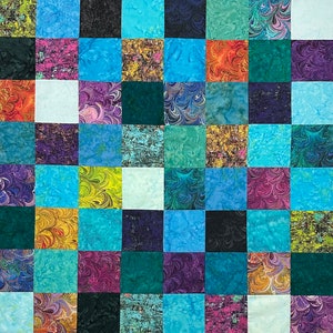 Handmade Quilt Top, Multi-Color, 36 x 45, Crib Size, Patchwork Quilt, Ready to Finish, Quilts for Sale image 3