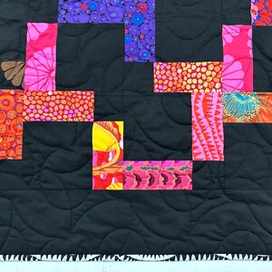 Modern Lap Quilt, 53 x 66, Kaffe Fassett Fabrics, Handmade Quilts For Sale image 10