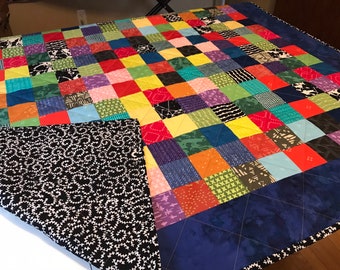 Handmade Patchwork Quilt, 43" x 48", Quilts for Sale, Crib Quilt, Baby Quilt