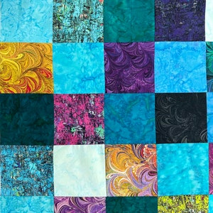 Handmade Quilt Top, Multi-Color, 36 x 45, Crib Size, Patchwork Quilt, Ready to Finish, Quilts for Sale image 7