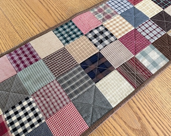 Handmade Fall Quilted Table Runner – Autumn Kitchen Dining Table Decor, 13x40