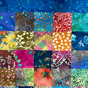 Unfinished Batik Quilt Top, Rainbow Colors, 36 x 45, Crib Quilt image 8