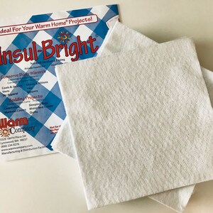 Twenty ~ 10" Squares Insul-Bright Insulated Batting Precut Squares for Pot Holders