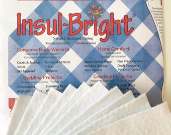 Twenty ~ 7" Squares Insul-Bright Insulated Batting Precut Squares for Pot Holders