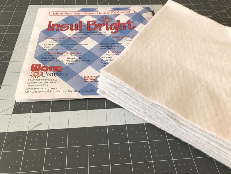 Twenty ~ 10" Squares Insul-Bright Insulated Batting Precut Squares for Pot Holders
