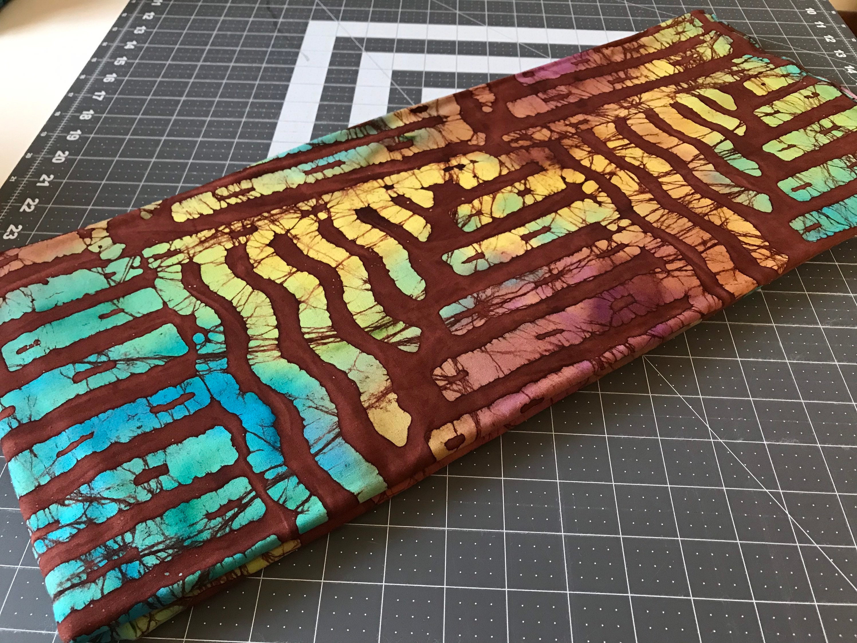 Brown Batik Fabric By The Yard Cotton Quilting Fabric Etsy