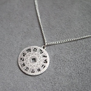Zodiac Necklace, Zodiac Wheel Necklace, Horoscope Necklace, Astrology Necklace, Zodiac Gift, Personalised Zodiac
