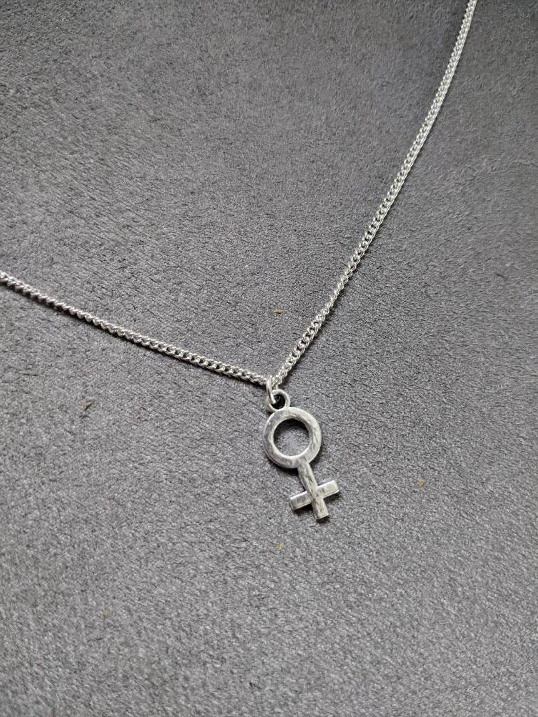 Female Symbol Necklace, Woman Symbol Necklace, Venus Symbol, Feminist