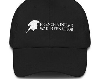 Gorra de béisbol Reenactor - Guerra francesa e india Recreador - Recreación histórica - Historia viva - Colonial - Siglo 18